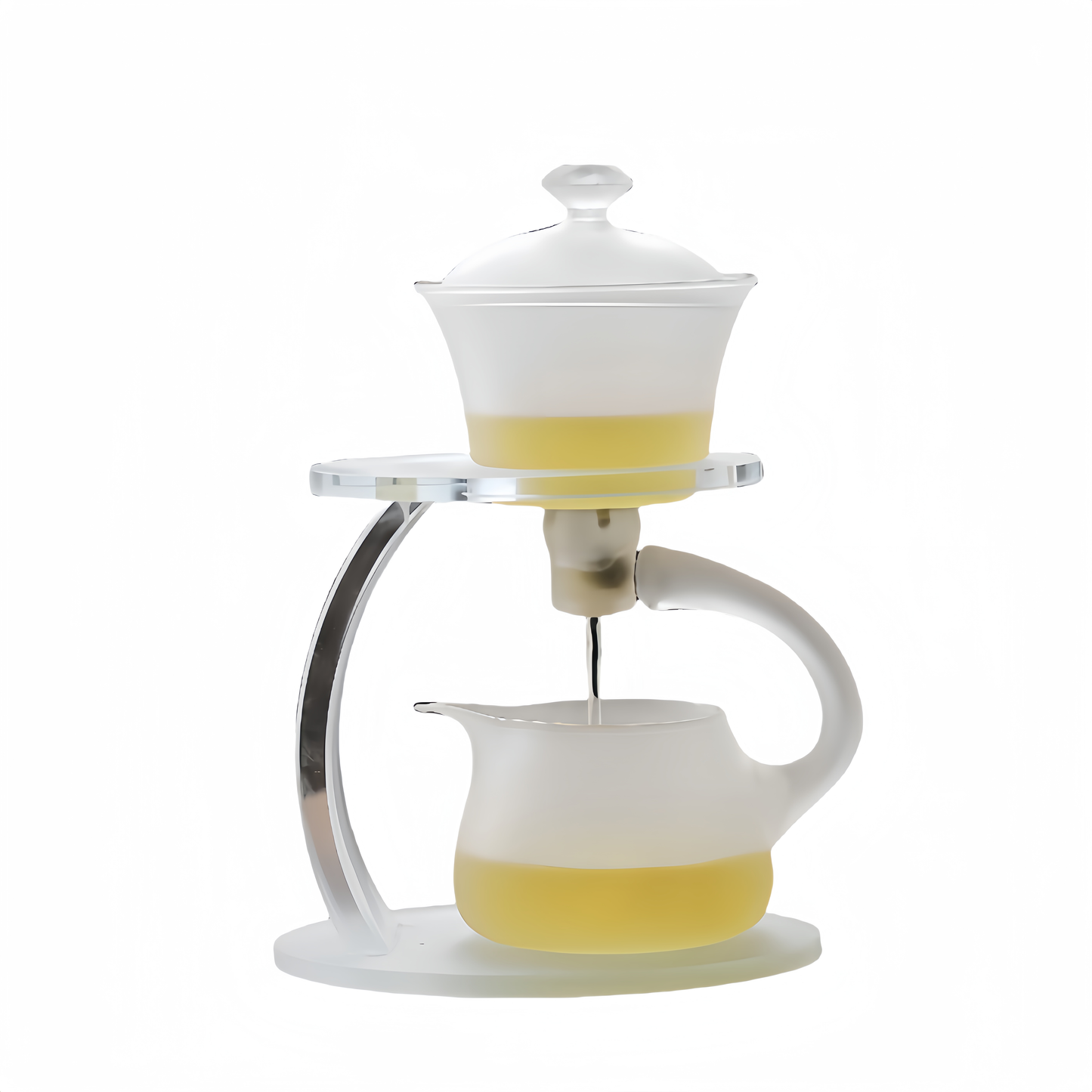 Heat-resistant frosted glass magnetic automatic tea maker